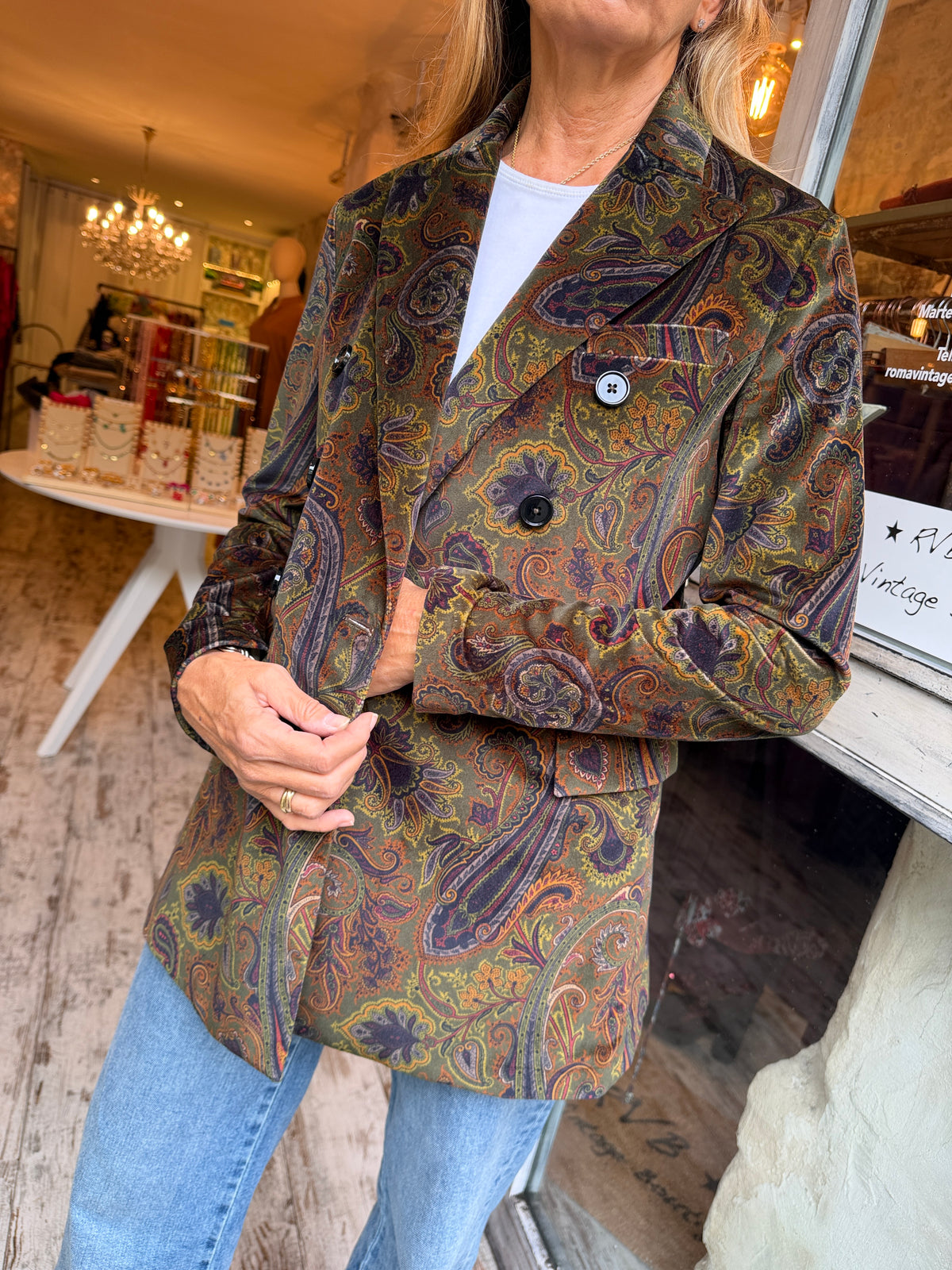BLAZER CIRCOLO DAMASCATO VERDE MILITARE