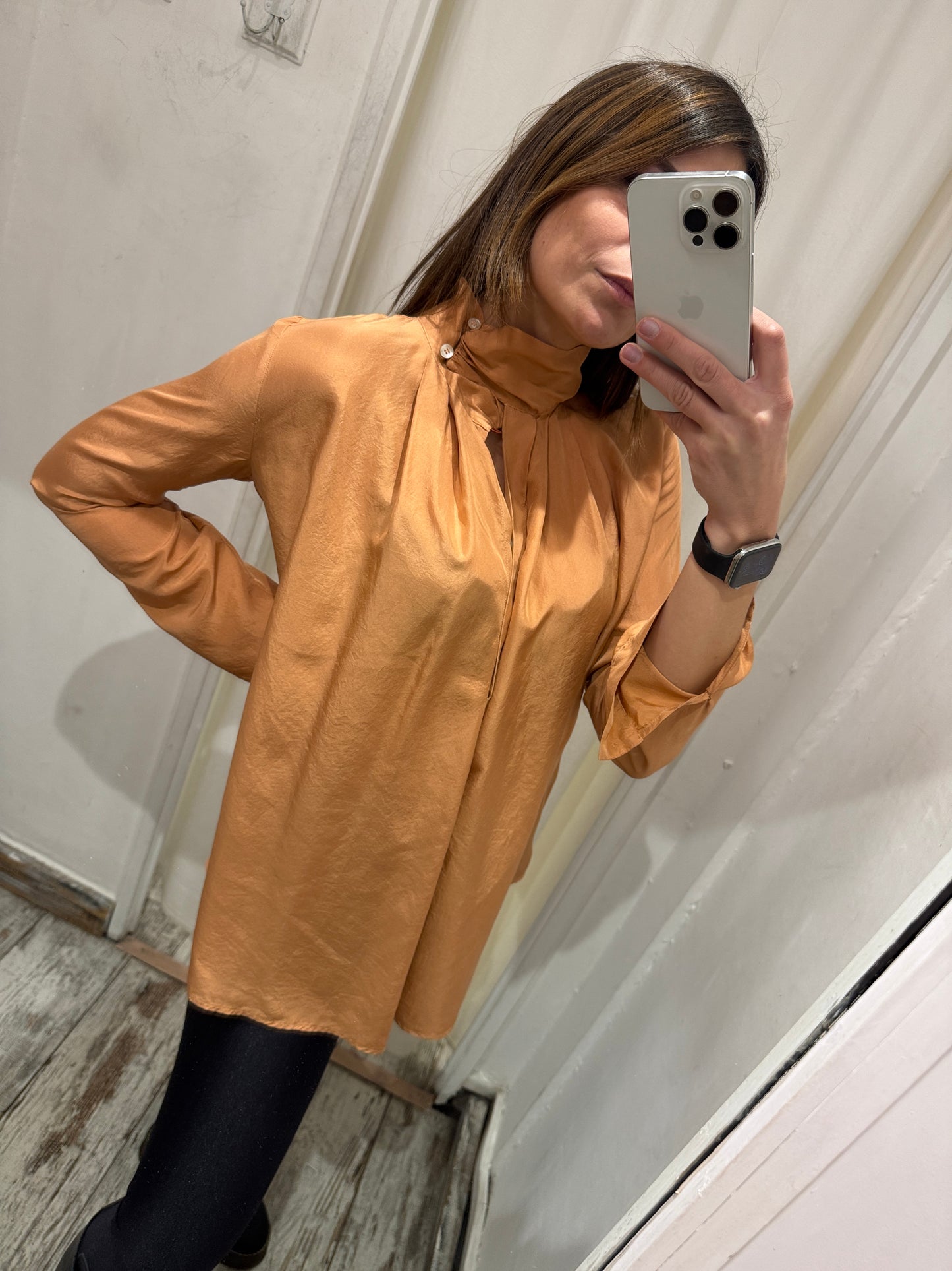 NEW COLLECTION - BLUSA FORTE FORTE SETA ARANCIO