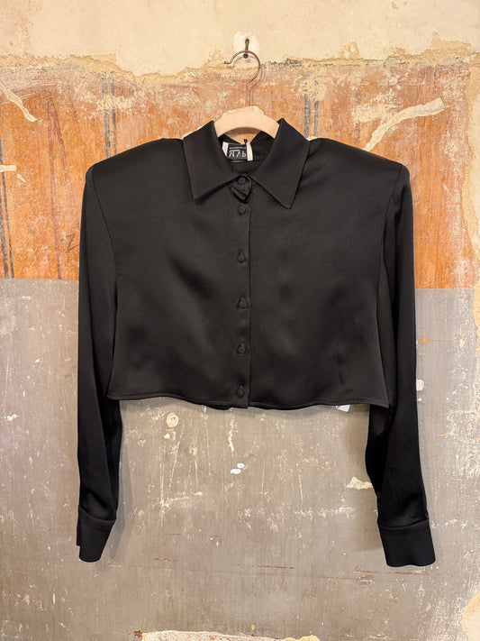 NEW COLLECTION - CAMICIA CROP MVP WARDROBE NERA
