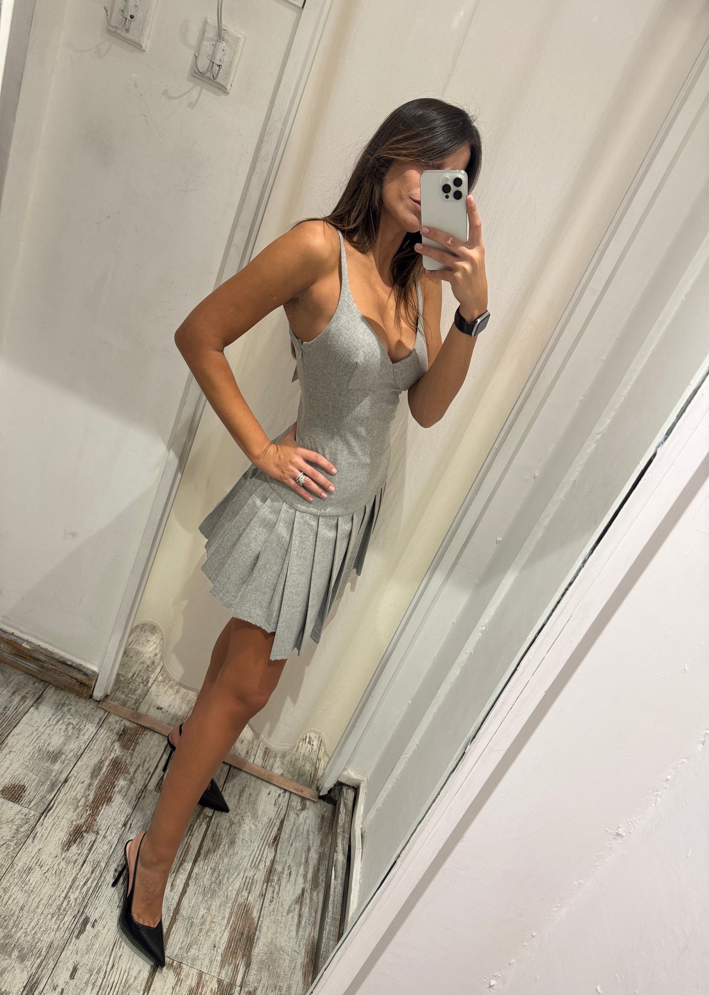 ABITO ERMANNO SCERVINO GRIGIO PERLA
