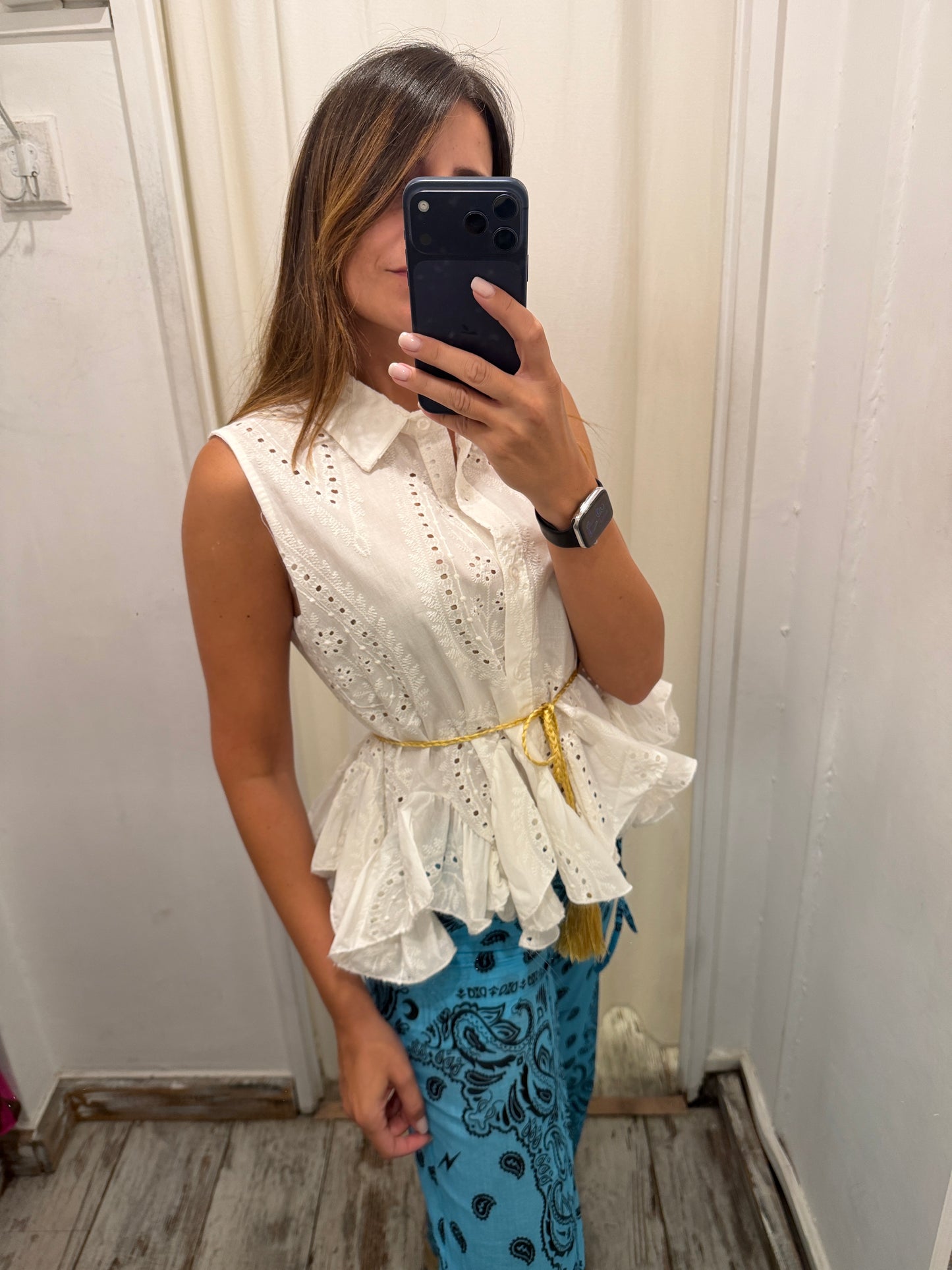 CAMICIA SANGALLO BIANCO VOLANT