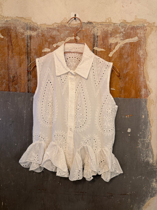 CAMICIA SANGALLO BIANCO VOLANT