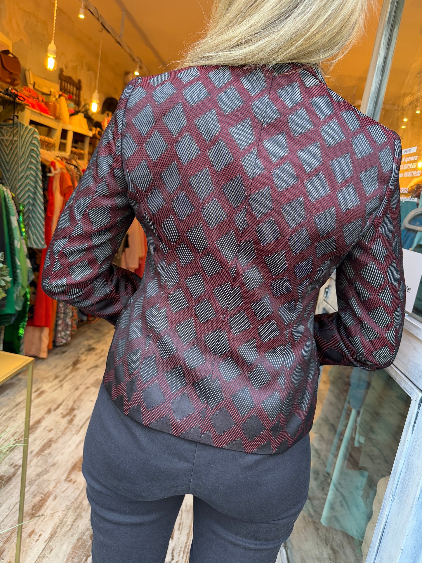 BLAZER EMPORIO ARMANI BORDEAUX FANTASIA