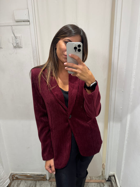 BLAZER VELOUR BORDEAUX