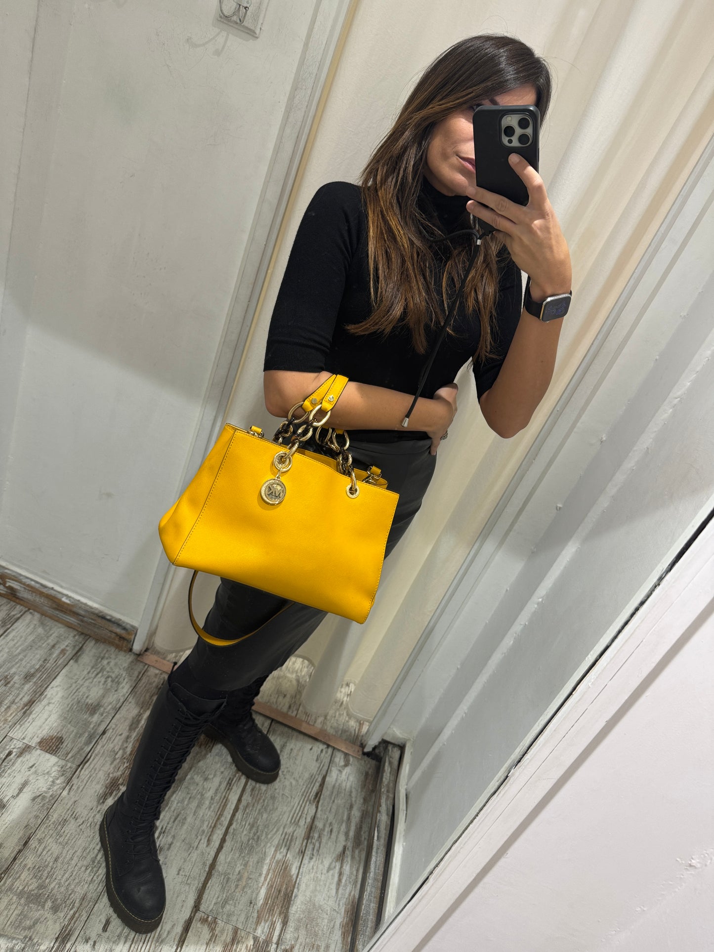 BORSA MICHAEL KORS FULTON GIALLO