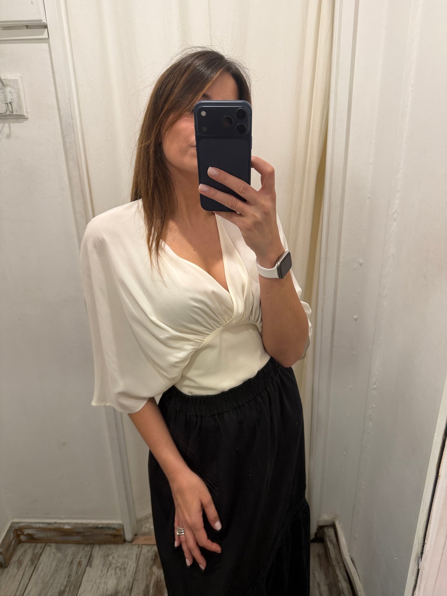 NEW COLLECTION - BLUSA JUCCA PANNA MISTO SETA