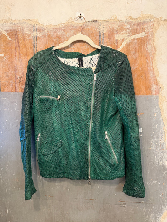 GIUBBINO GIORGIO BRATO PELLE VERDE
