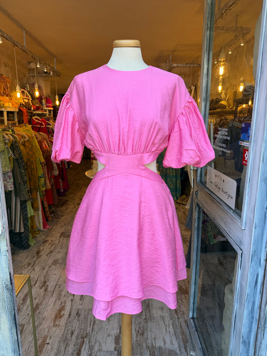 ABITO CUT OUT ROSA BARBIE