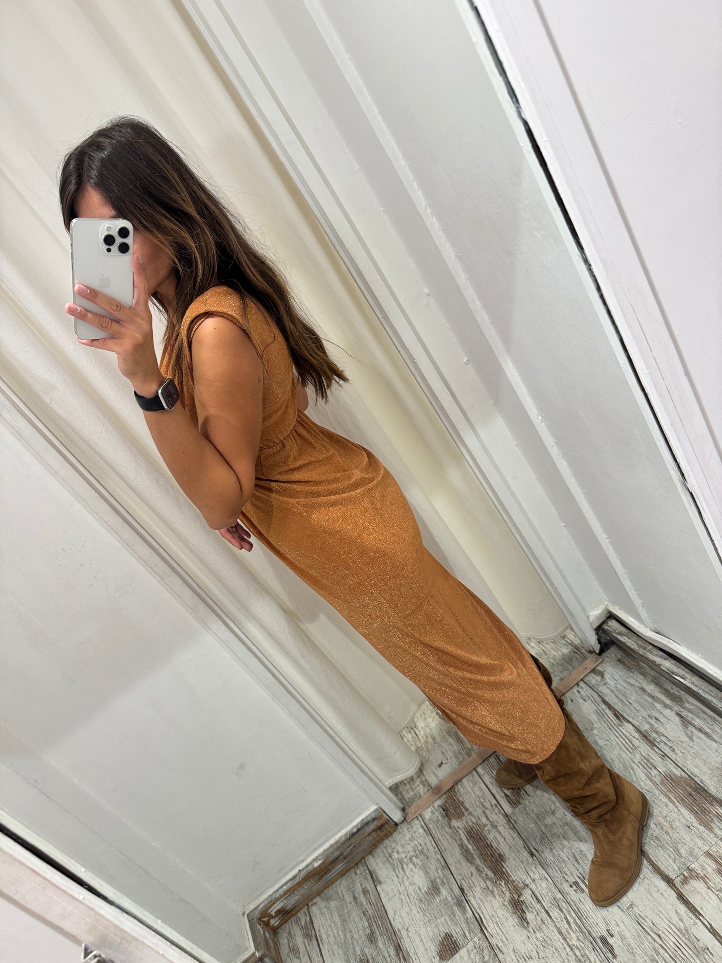 ABITO STEFANEL LUREX ARANCIO