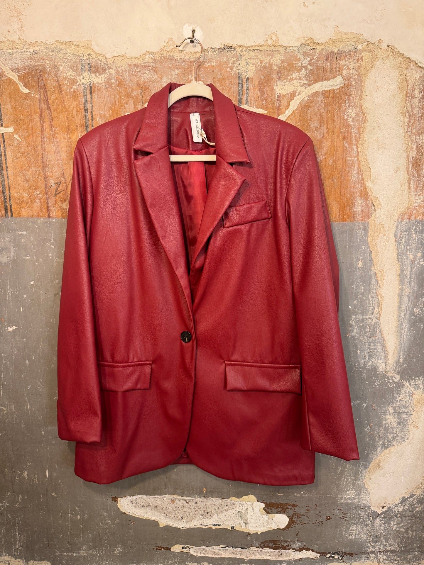 BLAZER OVER ECOPELLE BORDEAUX