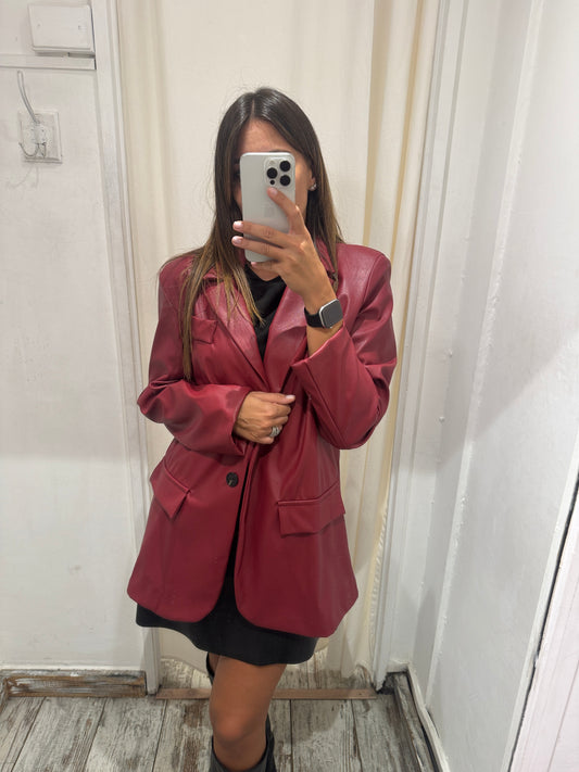 BLAZER OVER ECOPELLE BORDEAUX