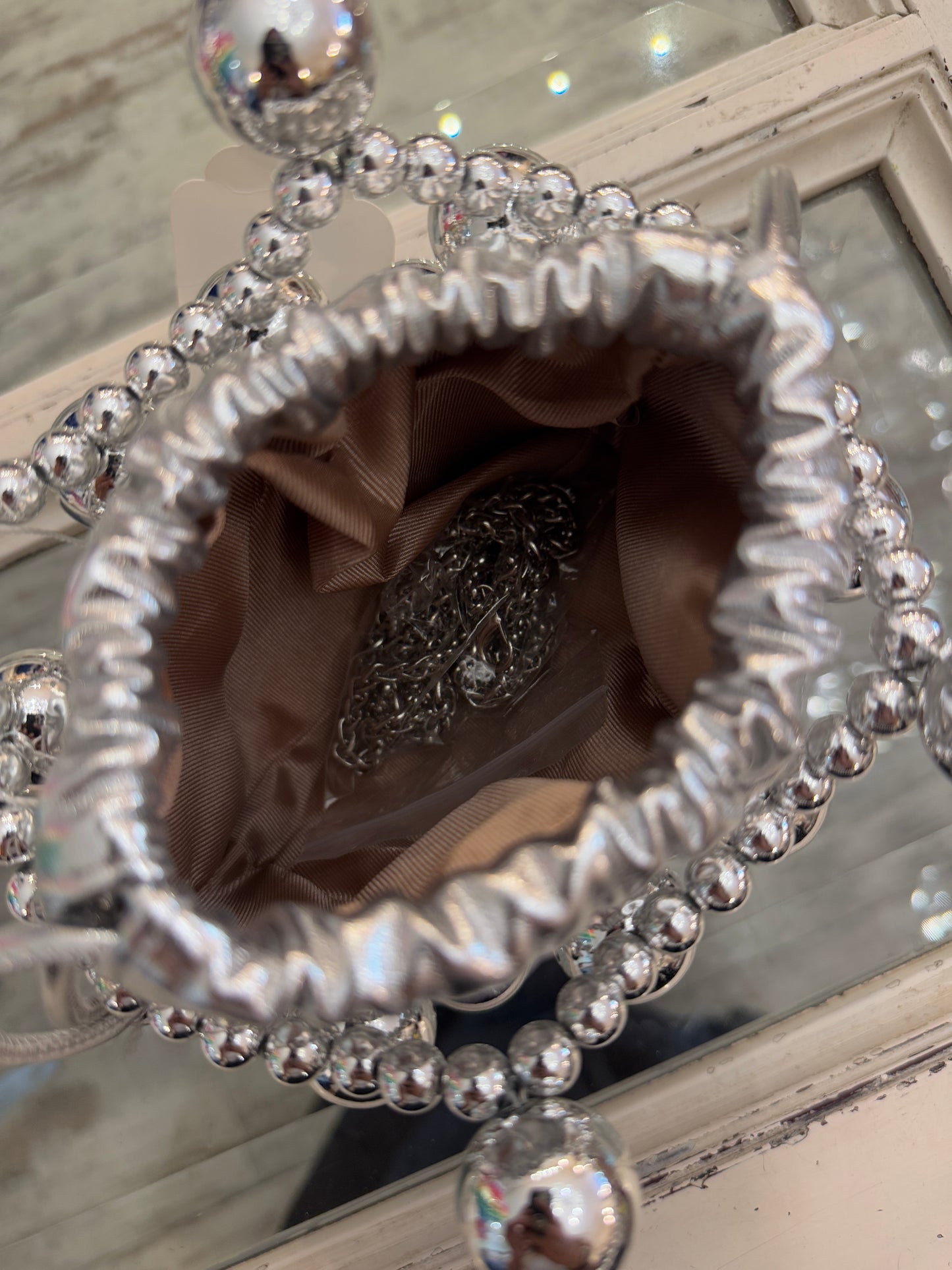 MINI BAG A SACCHETTO SILVER