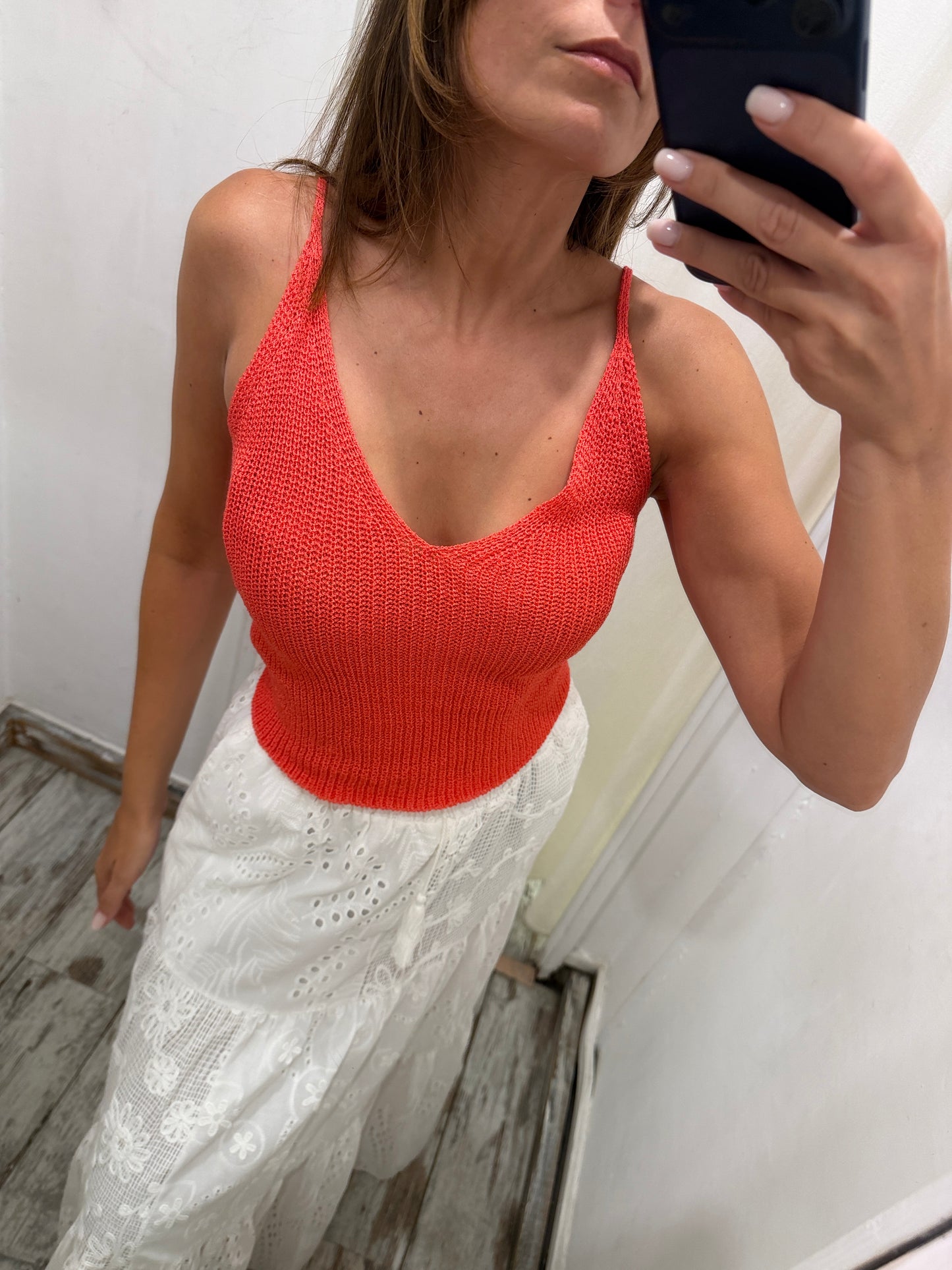 TOP CROP ARANCIONE
