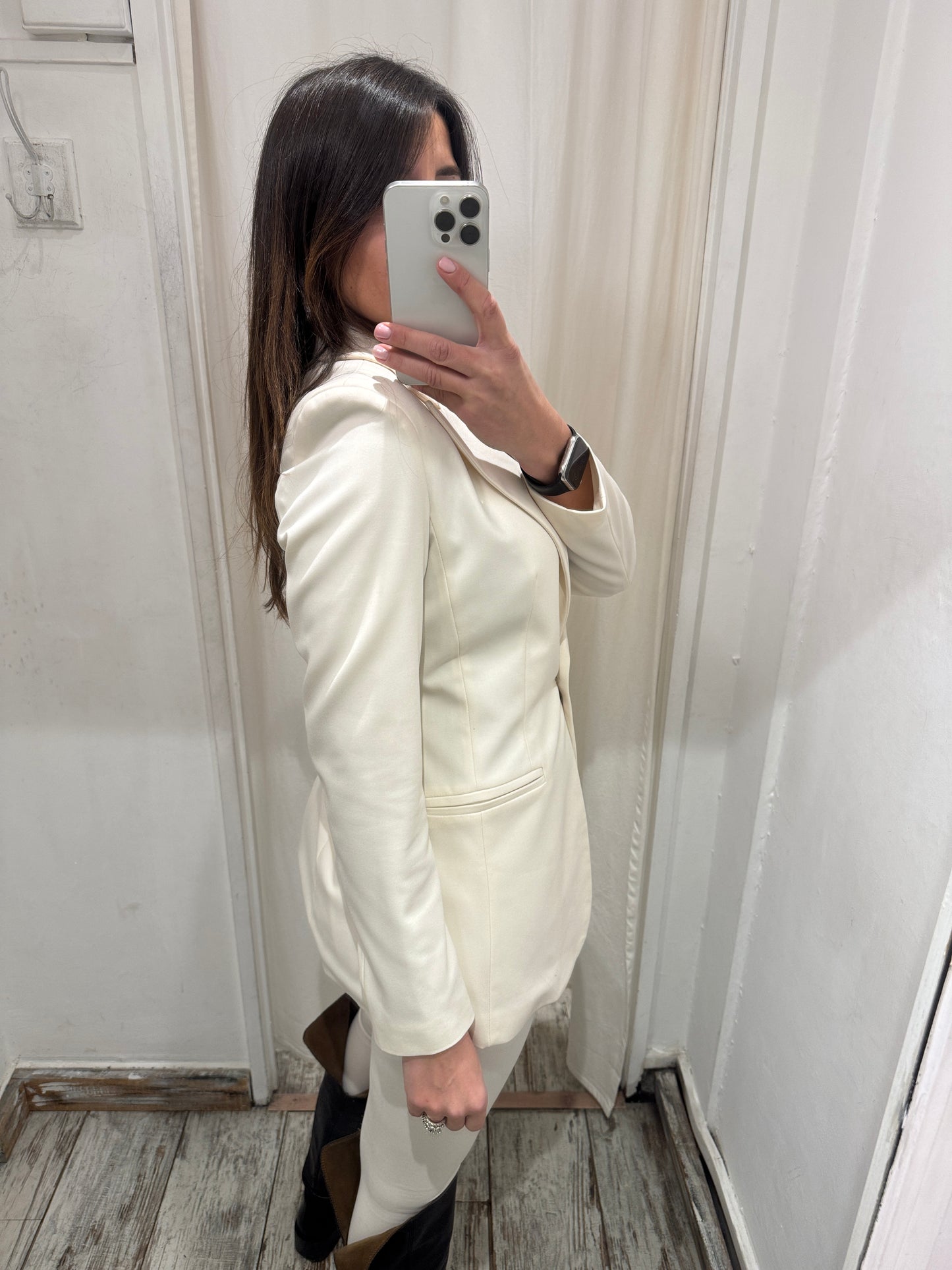 NEW COLLECTION - BLAZER LUNGO PANNA