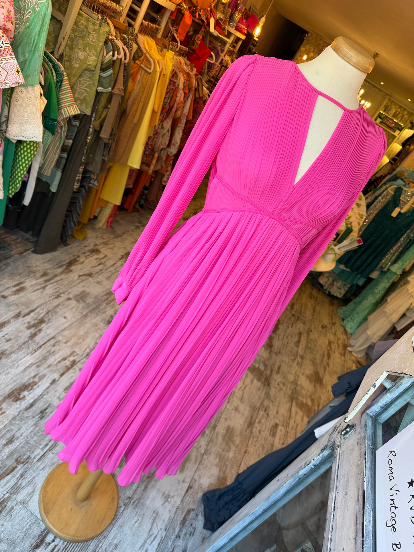 ABITO MICHAEL KORS PLISSÈ FUCSIA