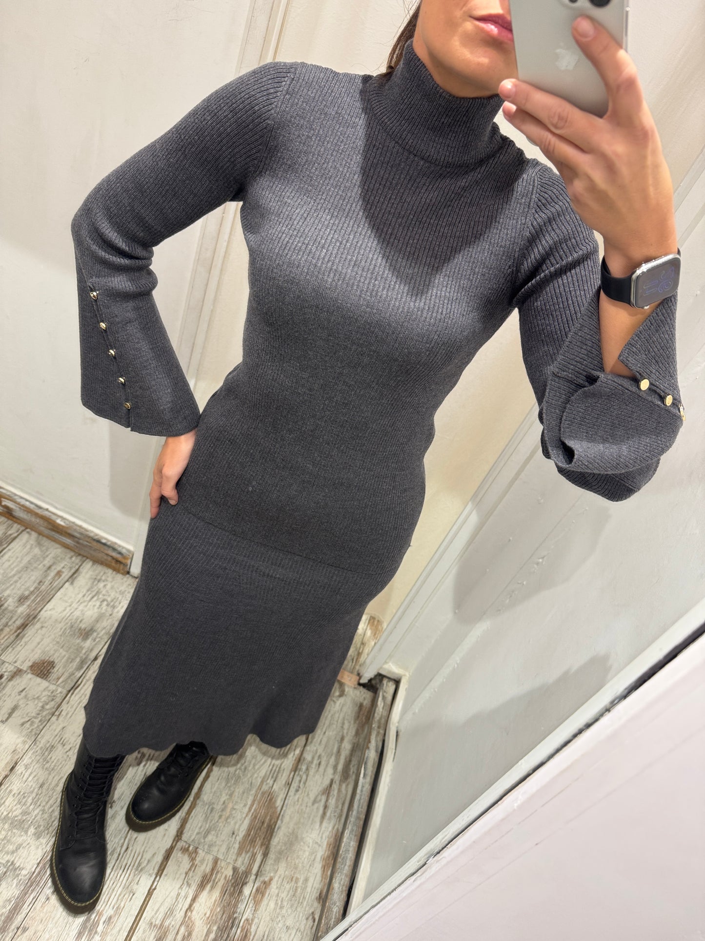 COMPLETO LUISA SPAGNOLI IN MAGLIA GRIGIO