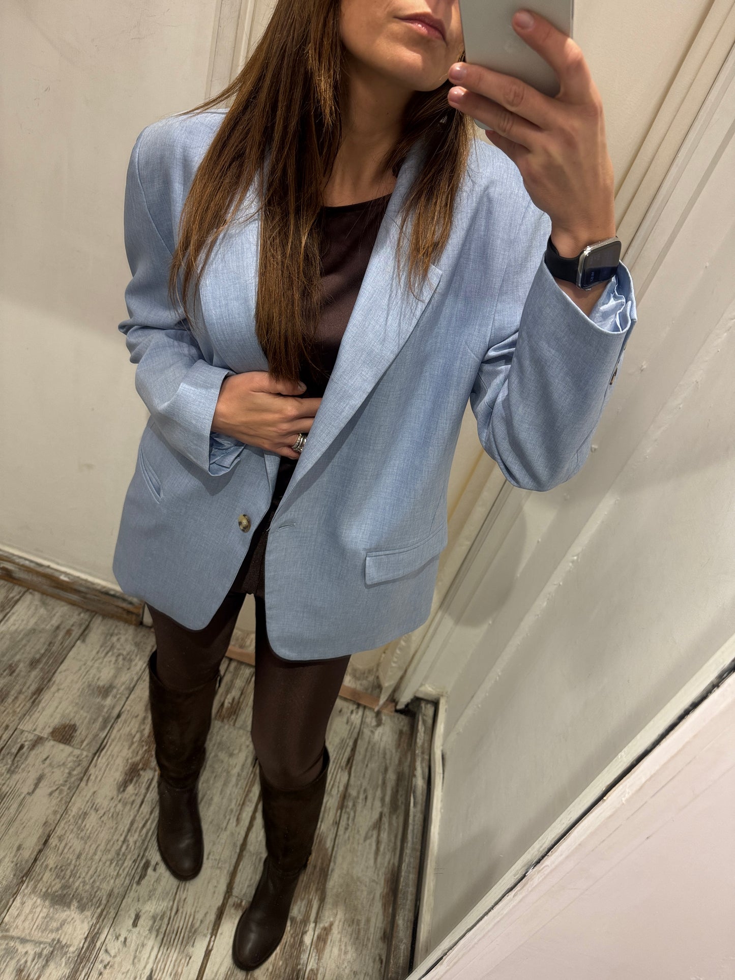 NEW COLLECTION - BLAZER OVER VICOLO CELESTE