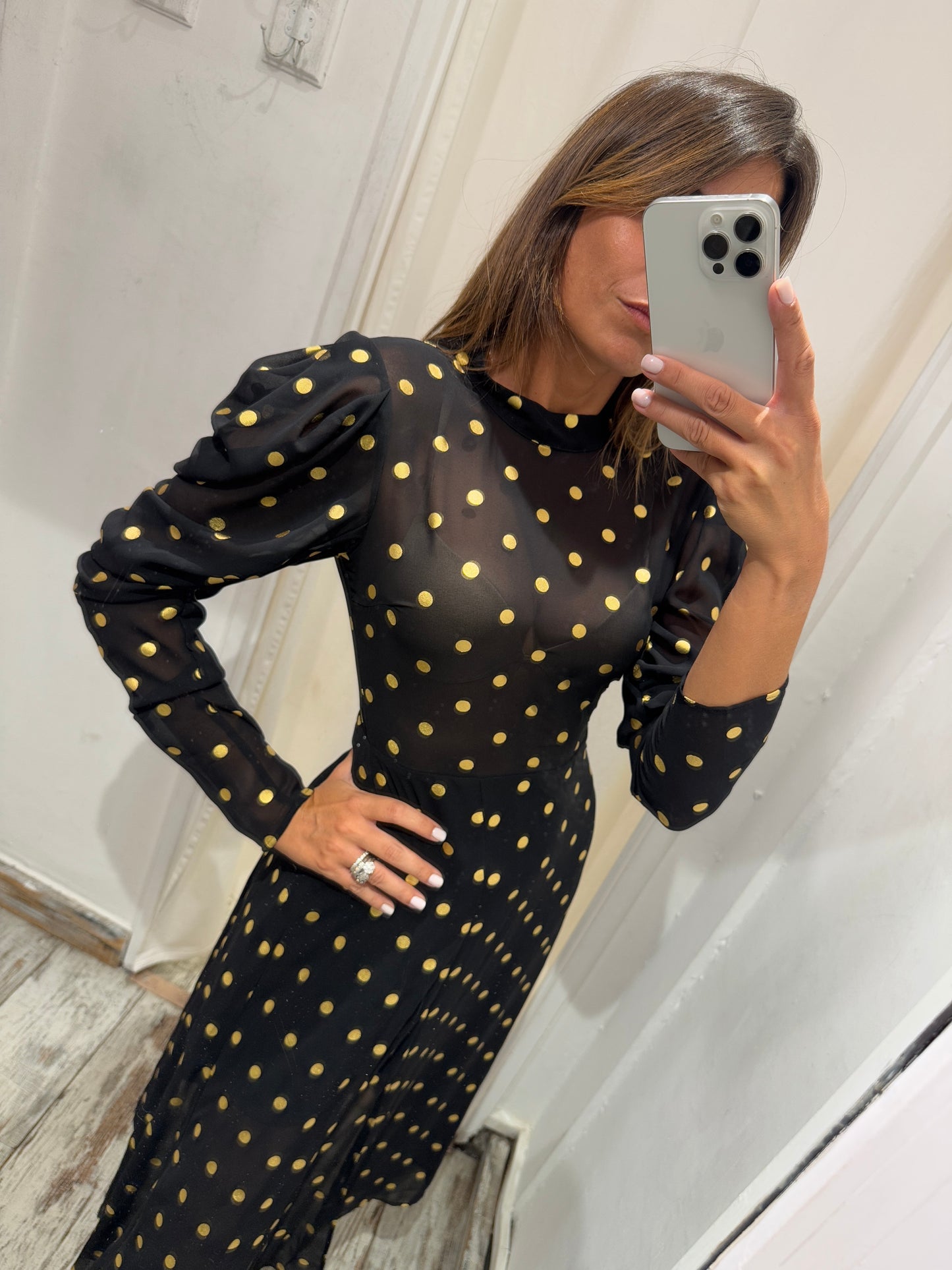 ABITO MIDÌ MARIUCCIA MILANO NERO POIS ORO