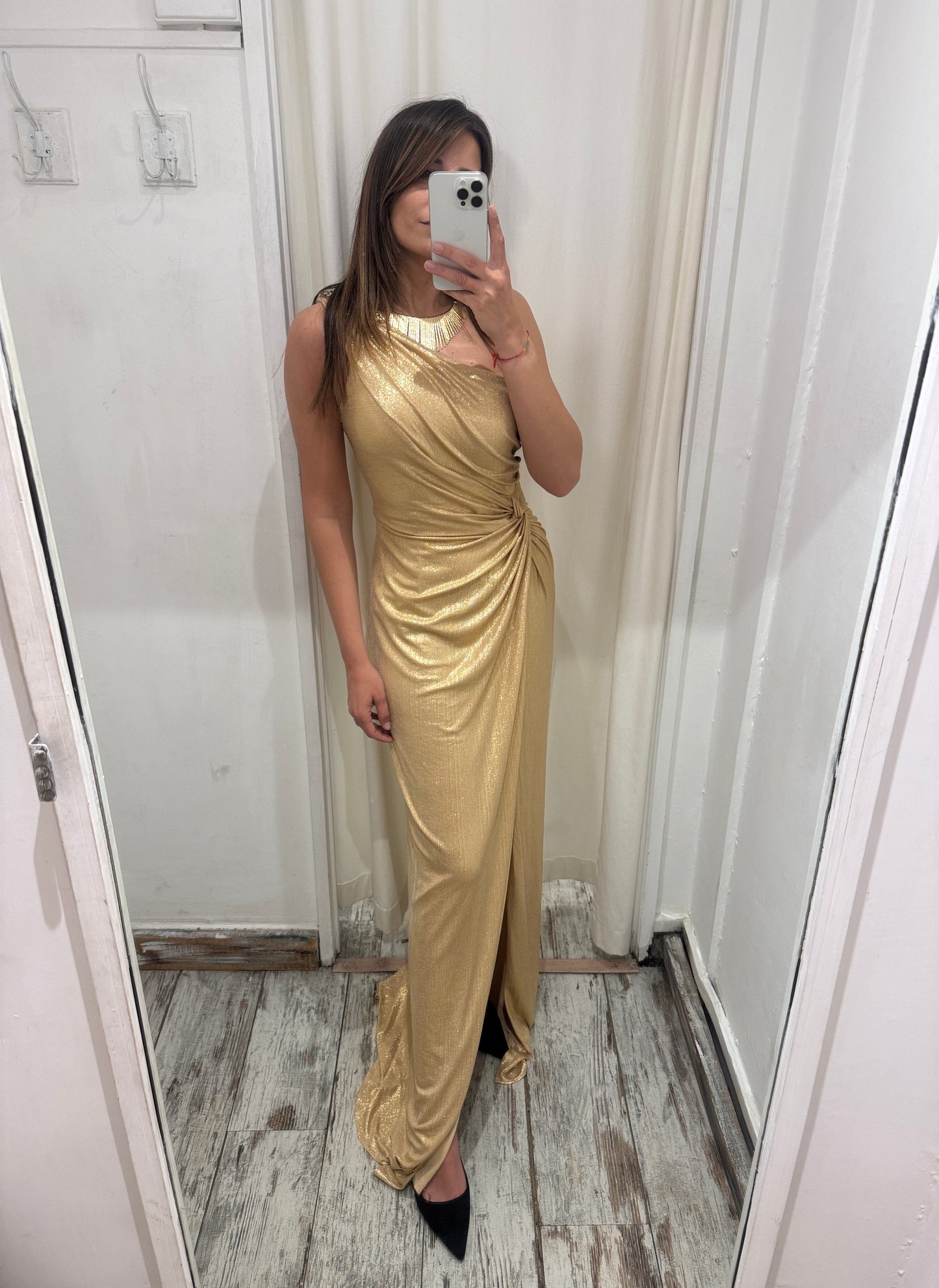 ABITO LUNGO MONOSPALLA ORO