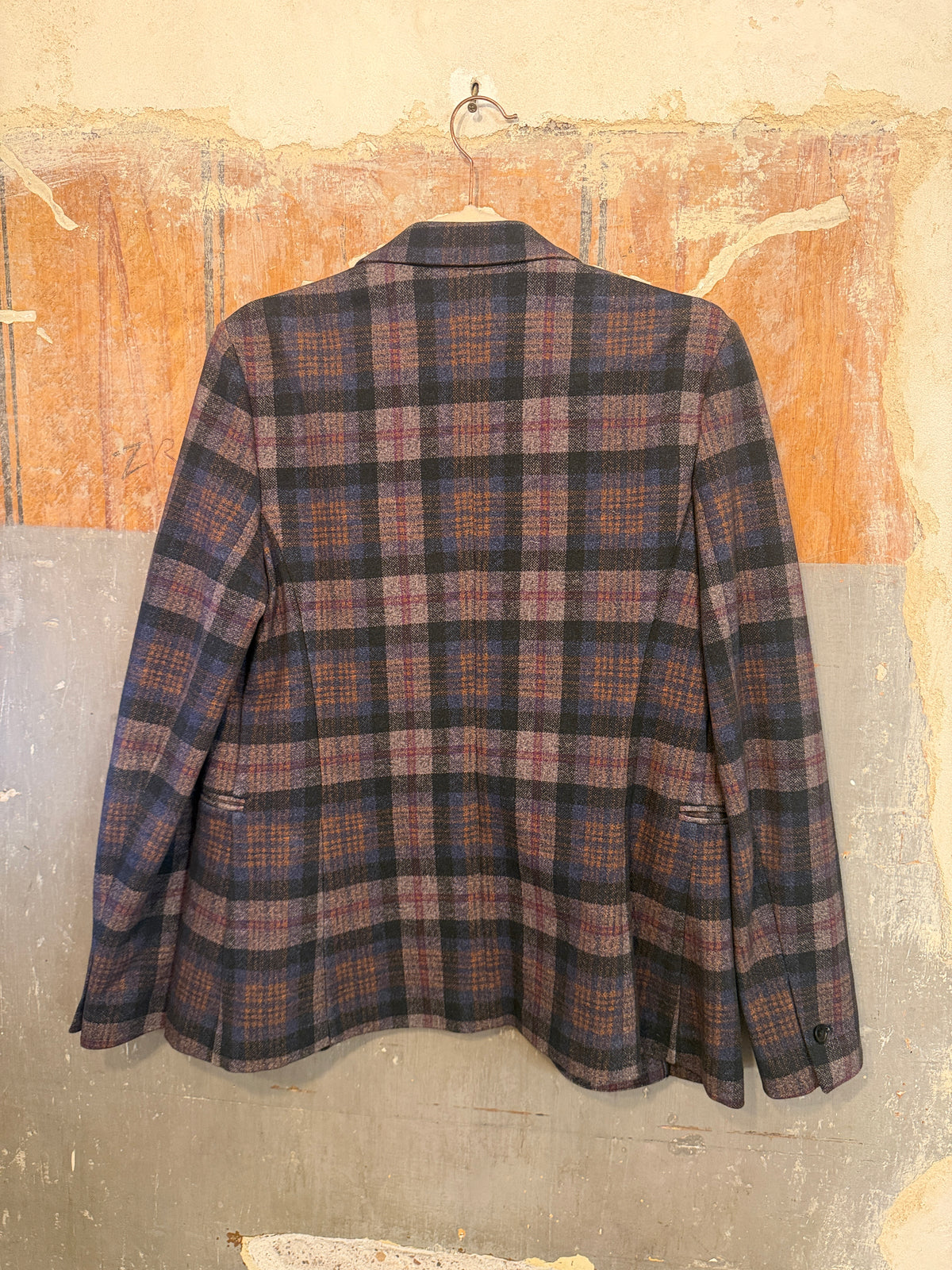 BLAZER CIRCOLO TARTAN BLU E BORDEAUX