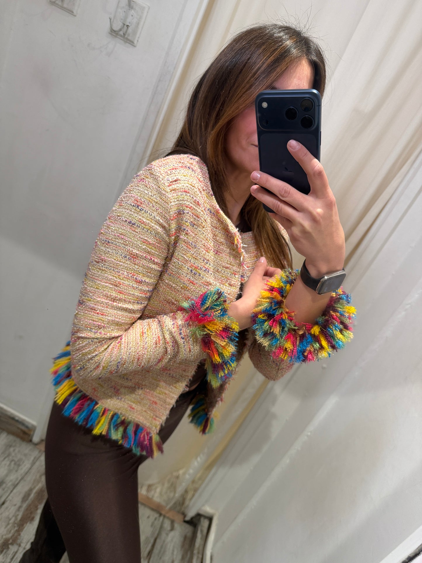 NEW COLLECTION - GIACCA XETRA BOUCLÈ NAPPINE MULTICOLOR