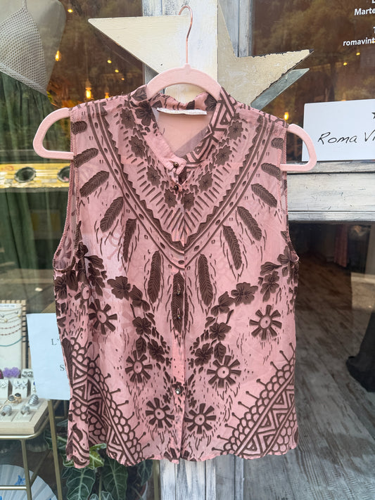 CAMICIA CLASS ROBERTO CAVALLI ROSA E MARRONE