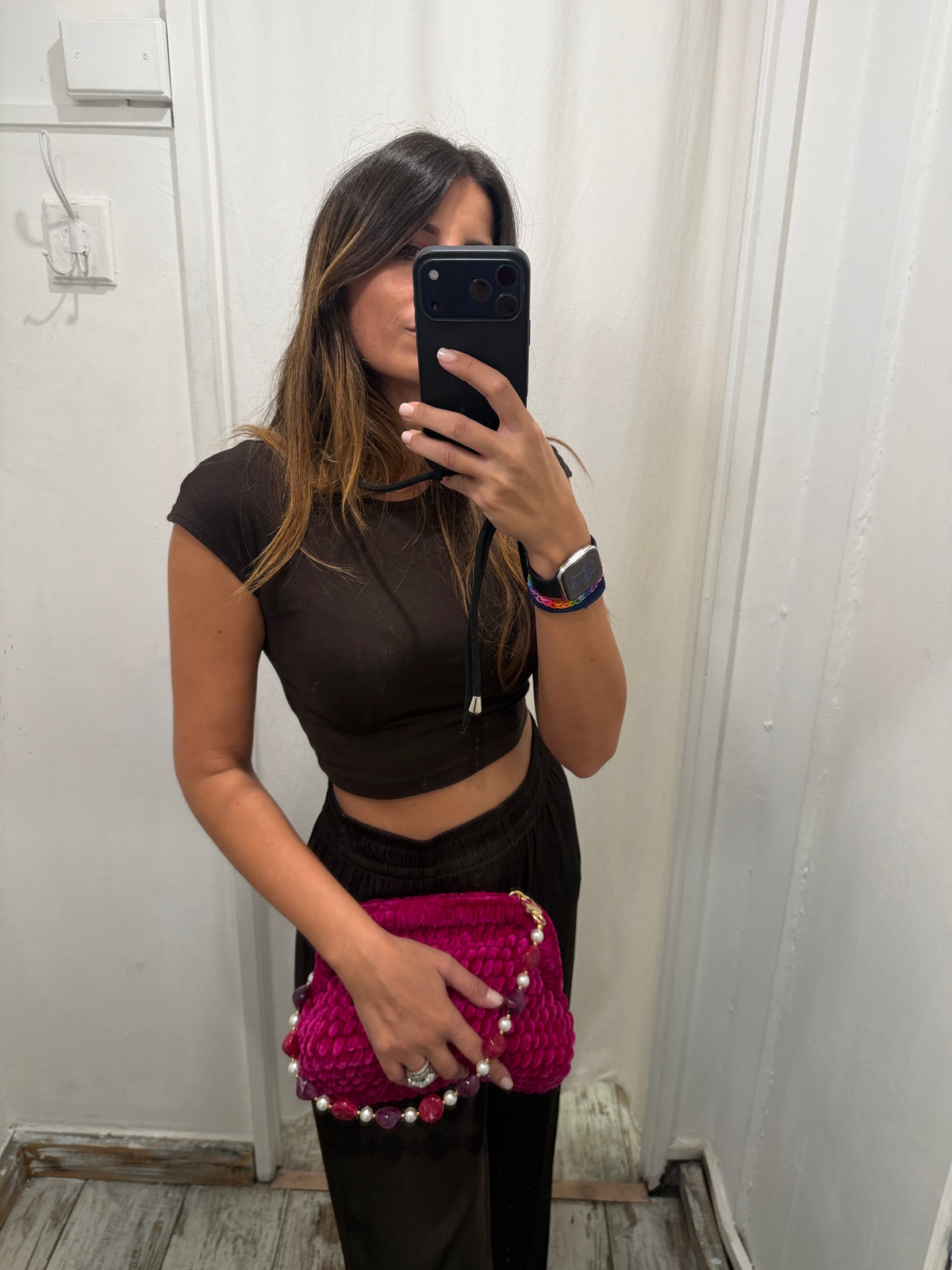 POCHETTE CINIGLIA FUCSIA