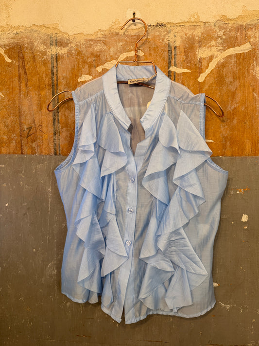 NEW COLLECTION - CAMICIA CELESTE ROUCHES