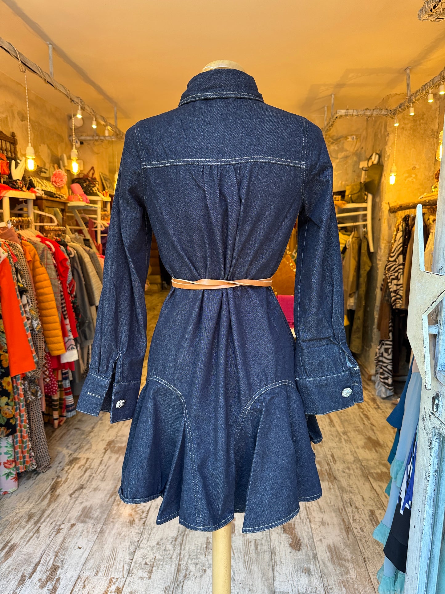 ABITO CHEMISIER DENIM SCURO