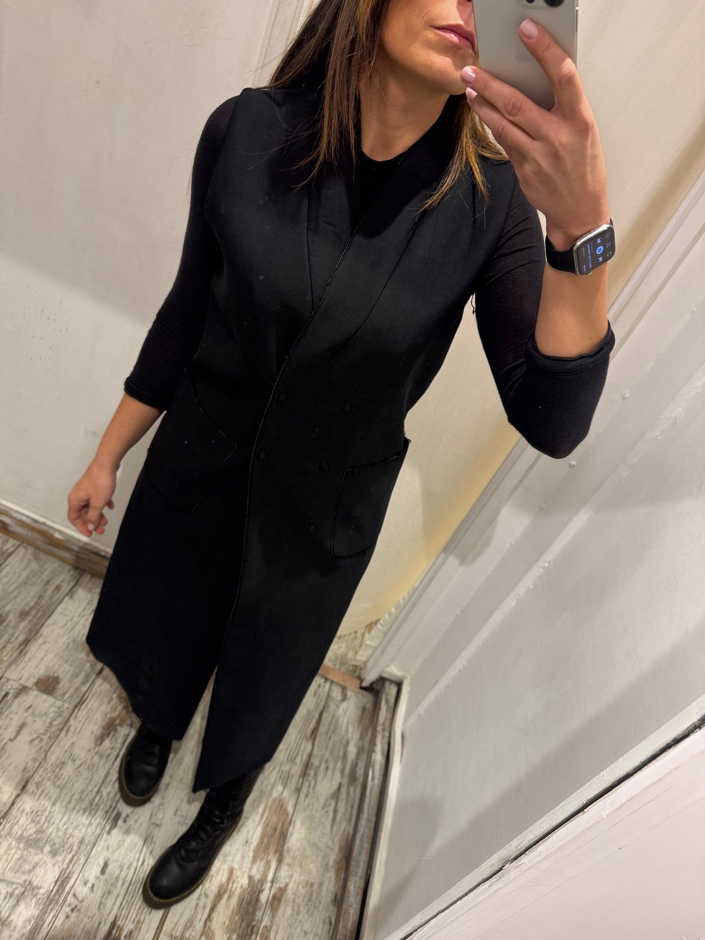 GILET LUNGO MERCI NERO