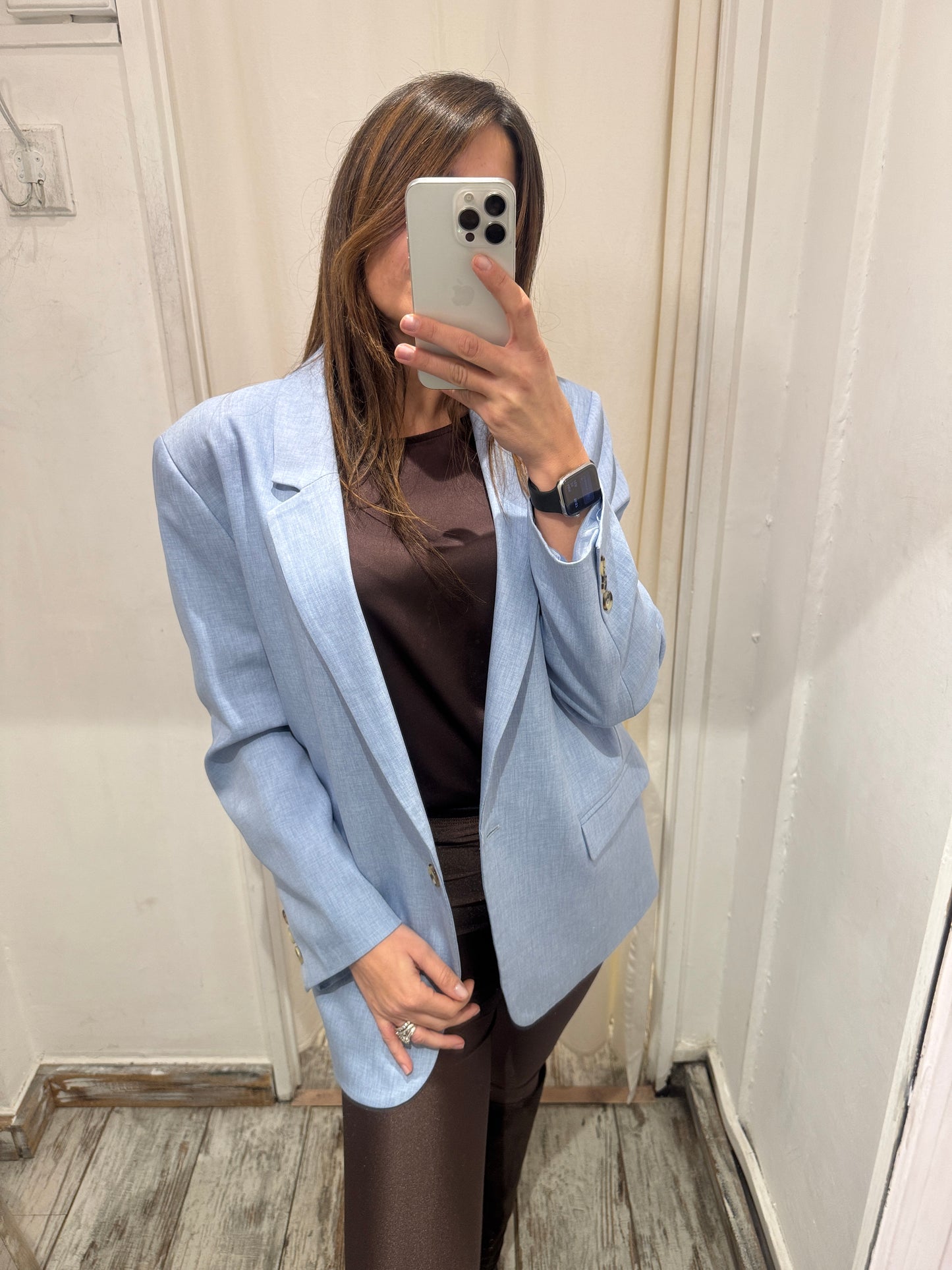 NEW COLLECTION - BLAZER OVER VICOLO CELESTE