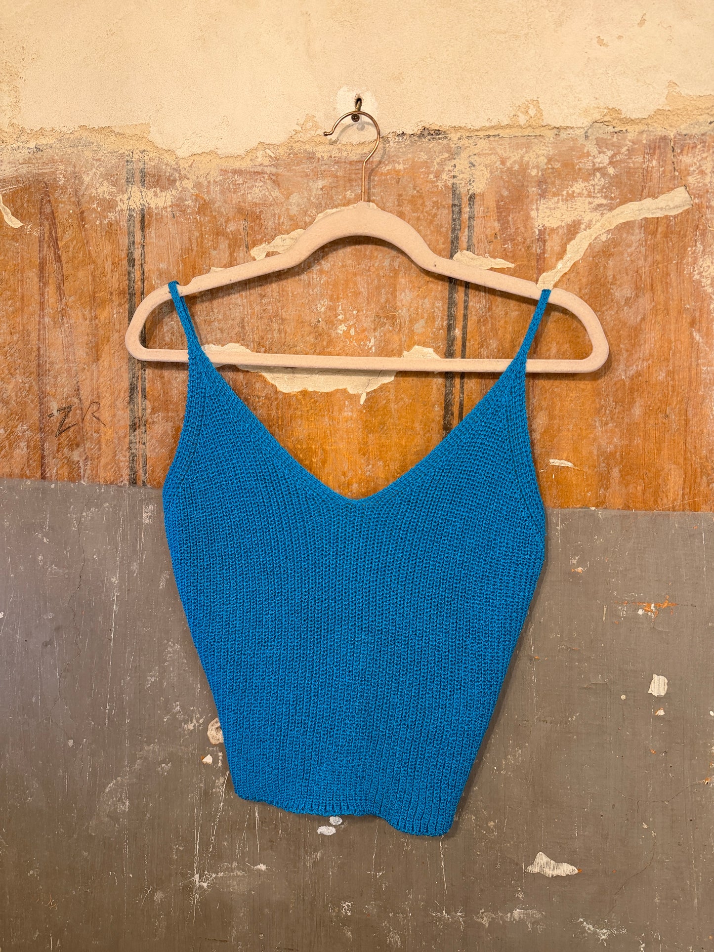 TOP CROP AZZURRO