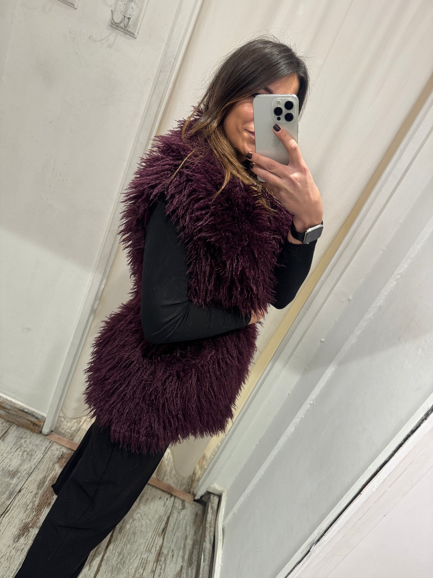 GILET ECOPELLLICCIA MONGOLIA VINACCIA