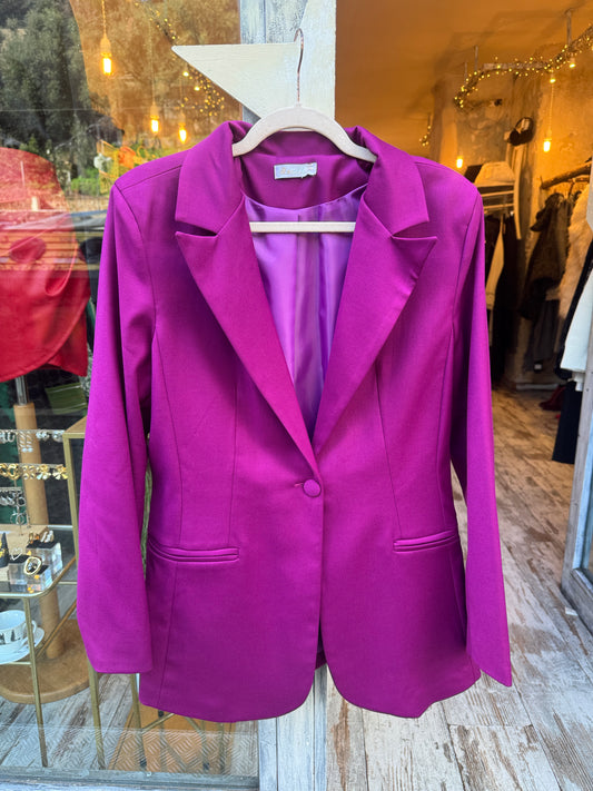 NEW COLLECTION - BLAZER LUNGO CICLAMINO