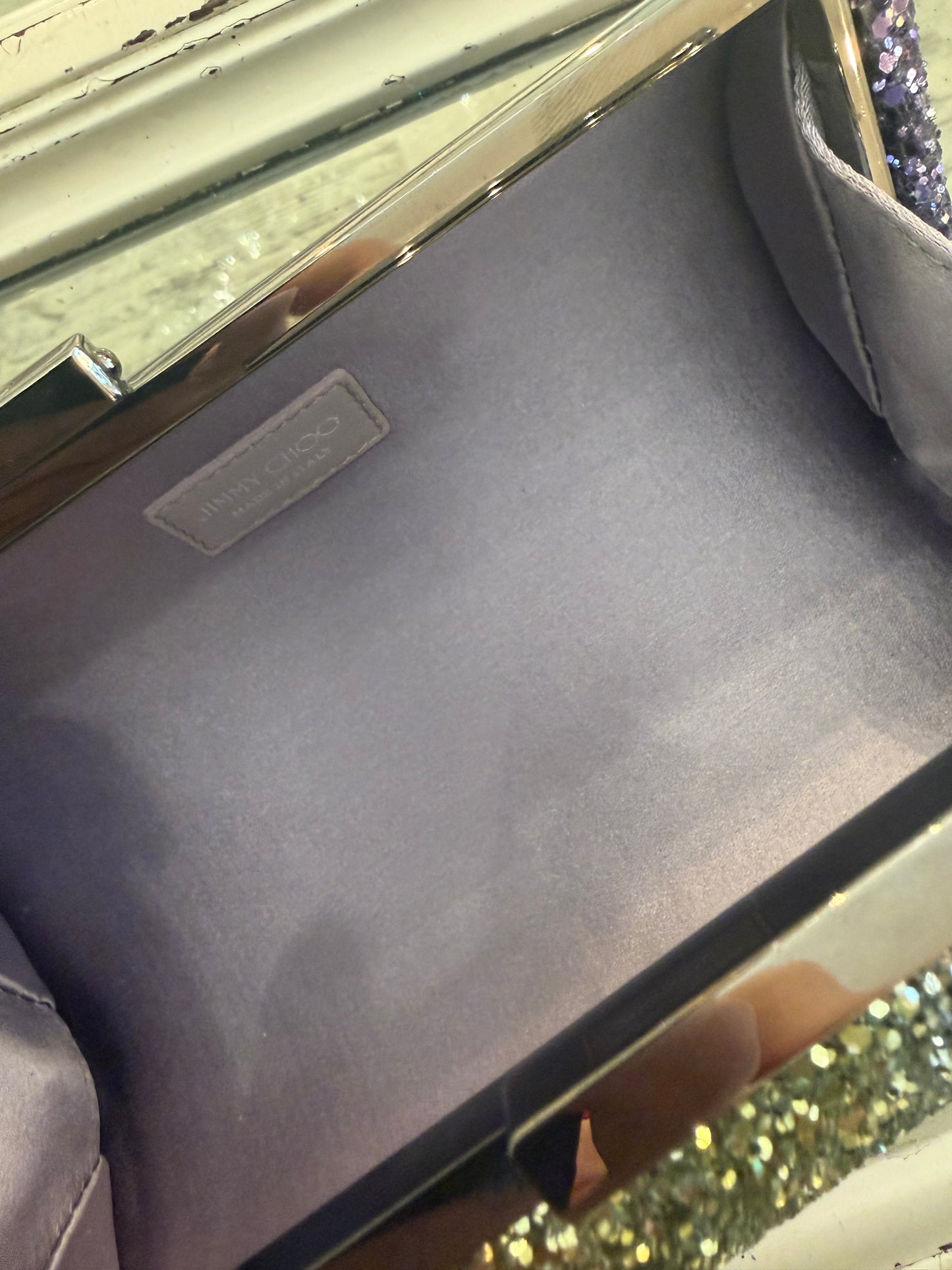 CLUTCH JIMMY CHOO TRINKET GLITTER