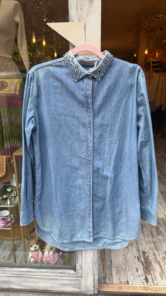 NEW COLLECTION - CAMICIA ERMANNO SCERVINO DENIM LUNGA