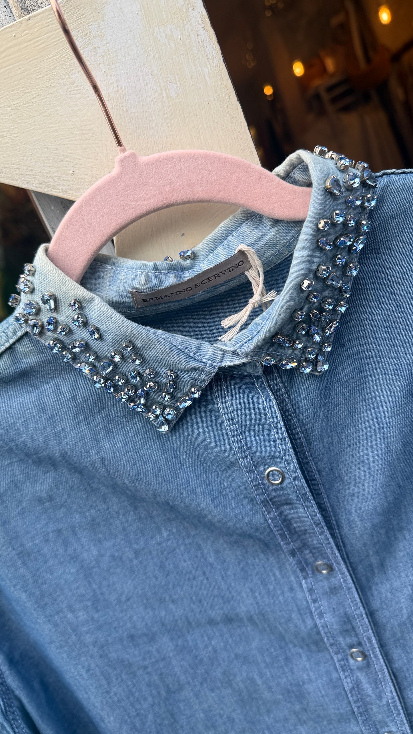 NEW COLLECTION - CAMICIA ERMANNO SCERVINO DENIM LUNGA