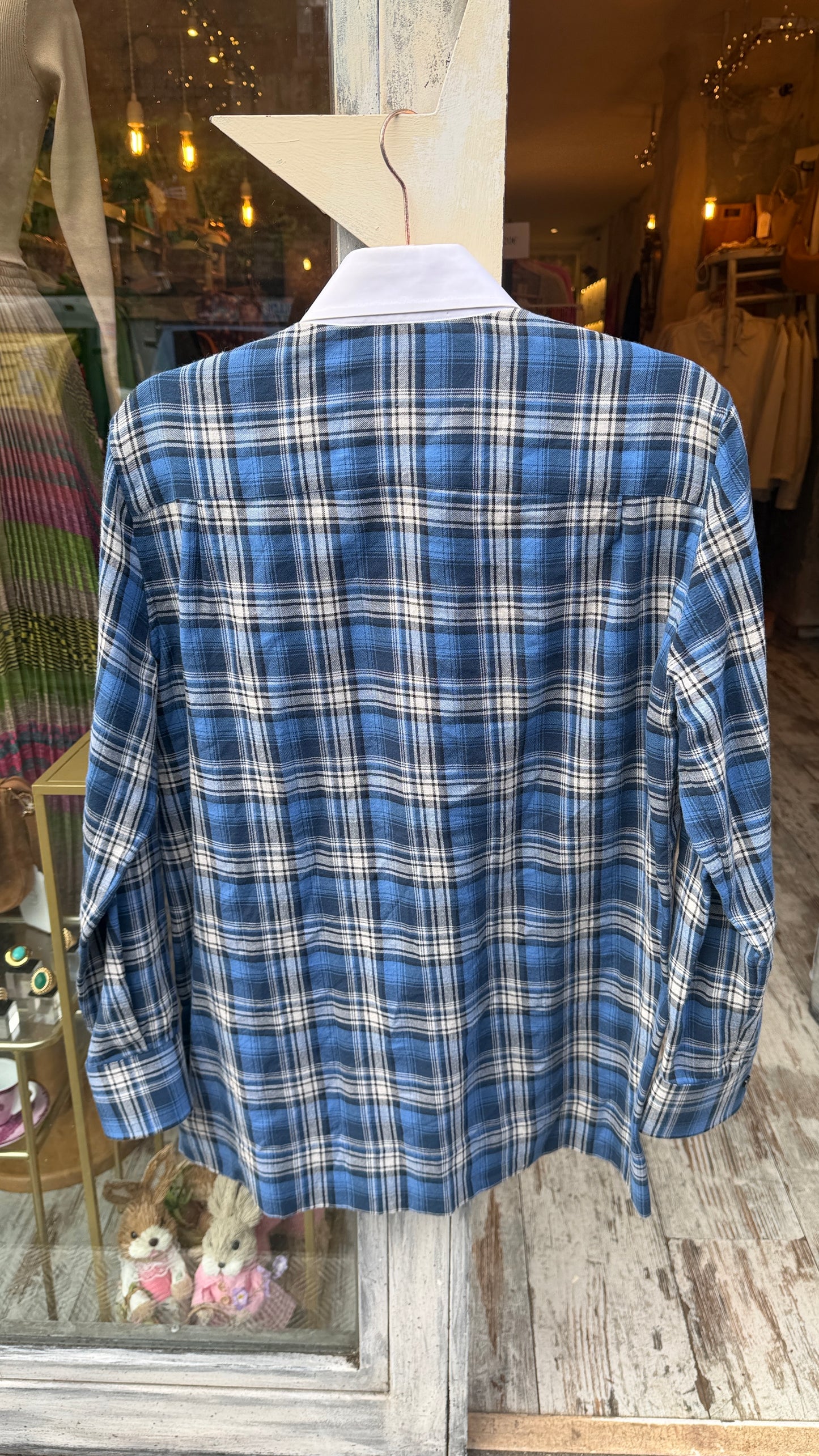 NEW COLLECTION - CAMICIA ERMANNO SCERVINO TARTAN AZZURRO