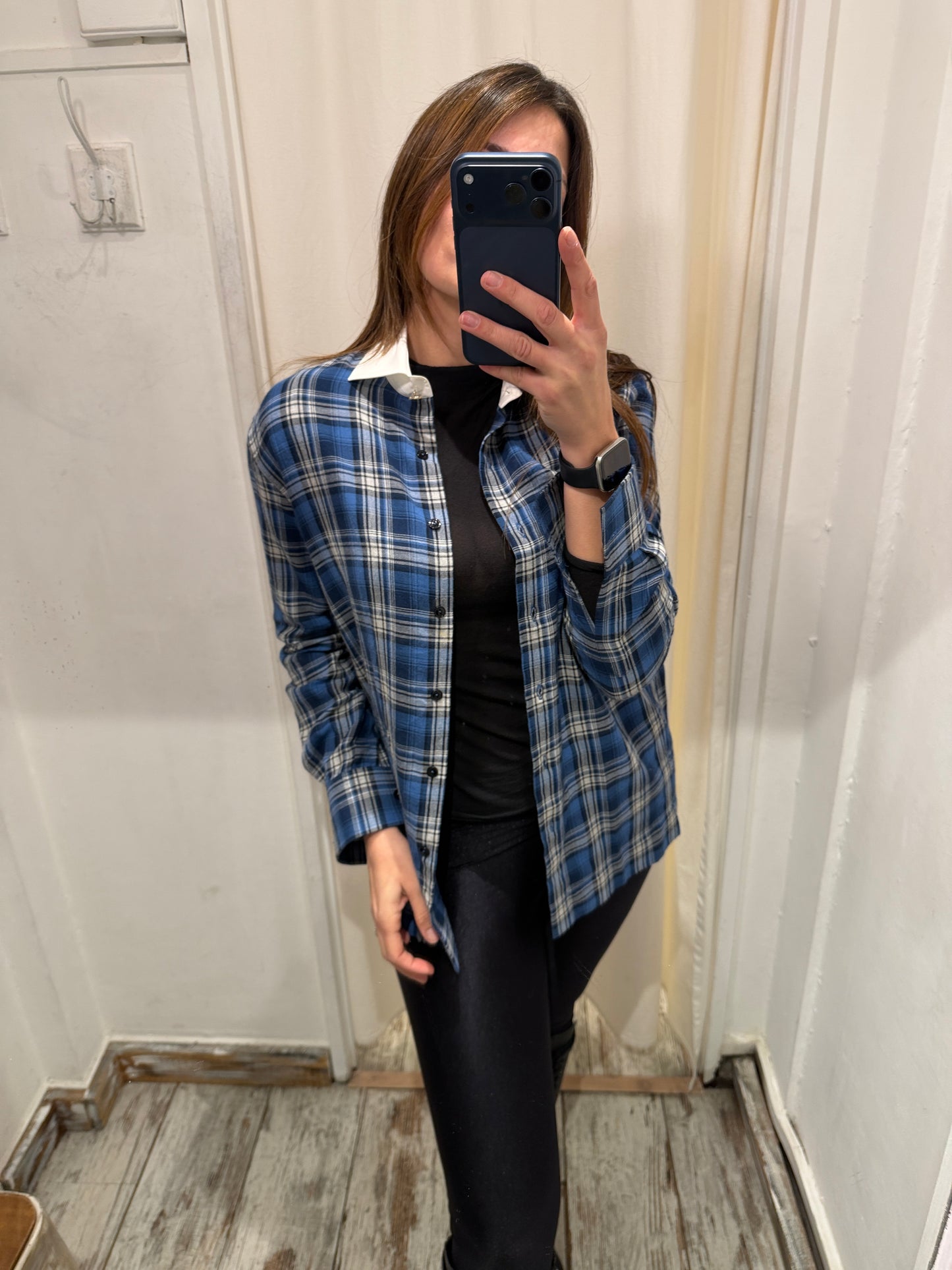 NEW COLLECTION - CAMICIA ERMANNO SCERVINO TARTAN AZZURRO