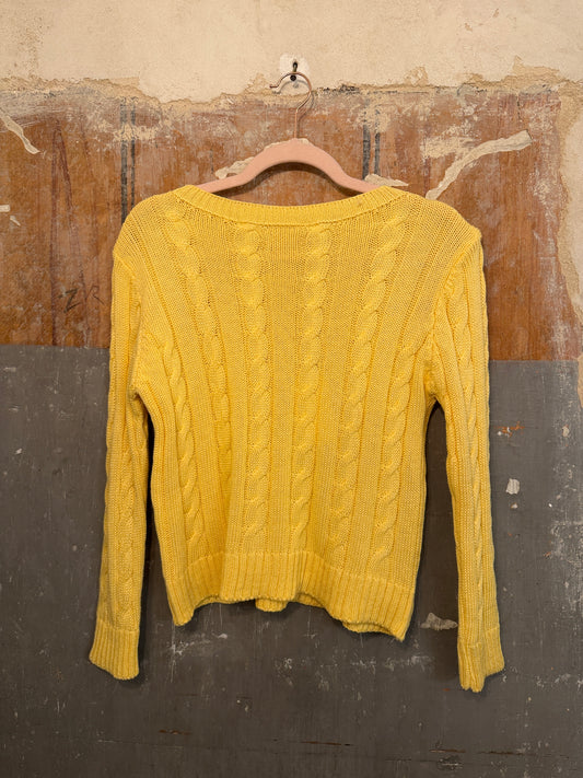 NEW COLLECTION - MAGLIA TRECCE GIALLO