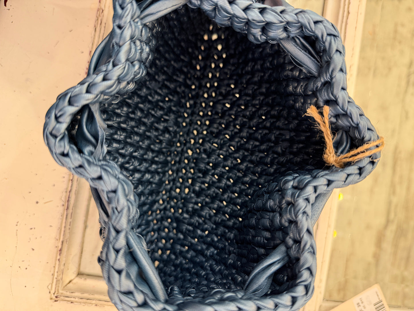 CLUTCH PICCOLA ECOPELLE BLU DENIM