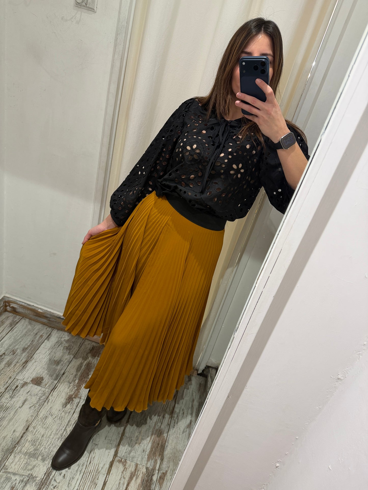 NEW COLLECTION - BLUSA SANGALLO NERO